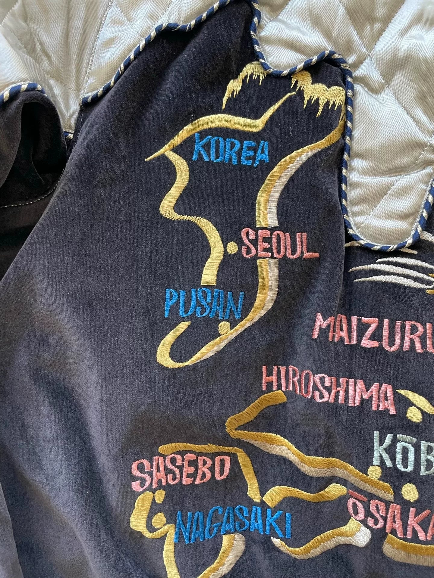 KAPITAL Velvet Patchwork Embroidered Jacket