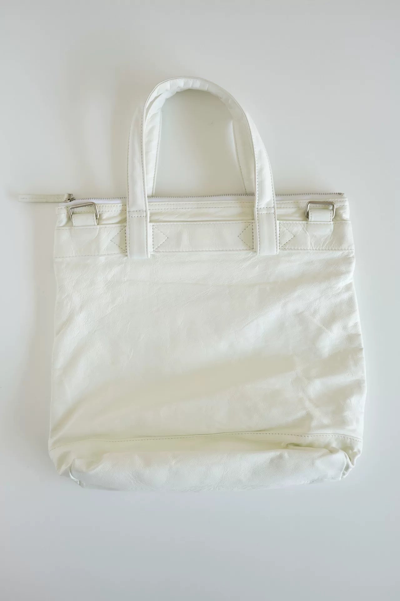 Yohji Yamamoto White Leather Crossbody Bag