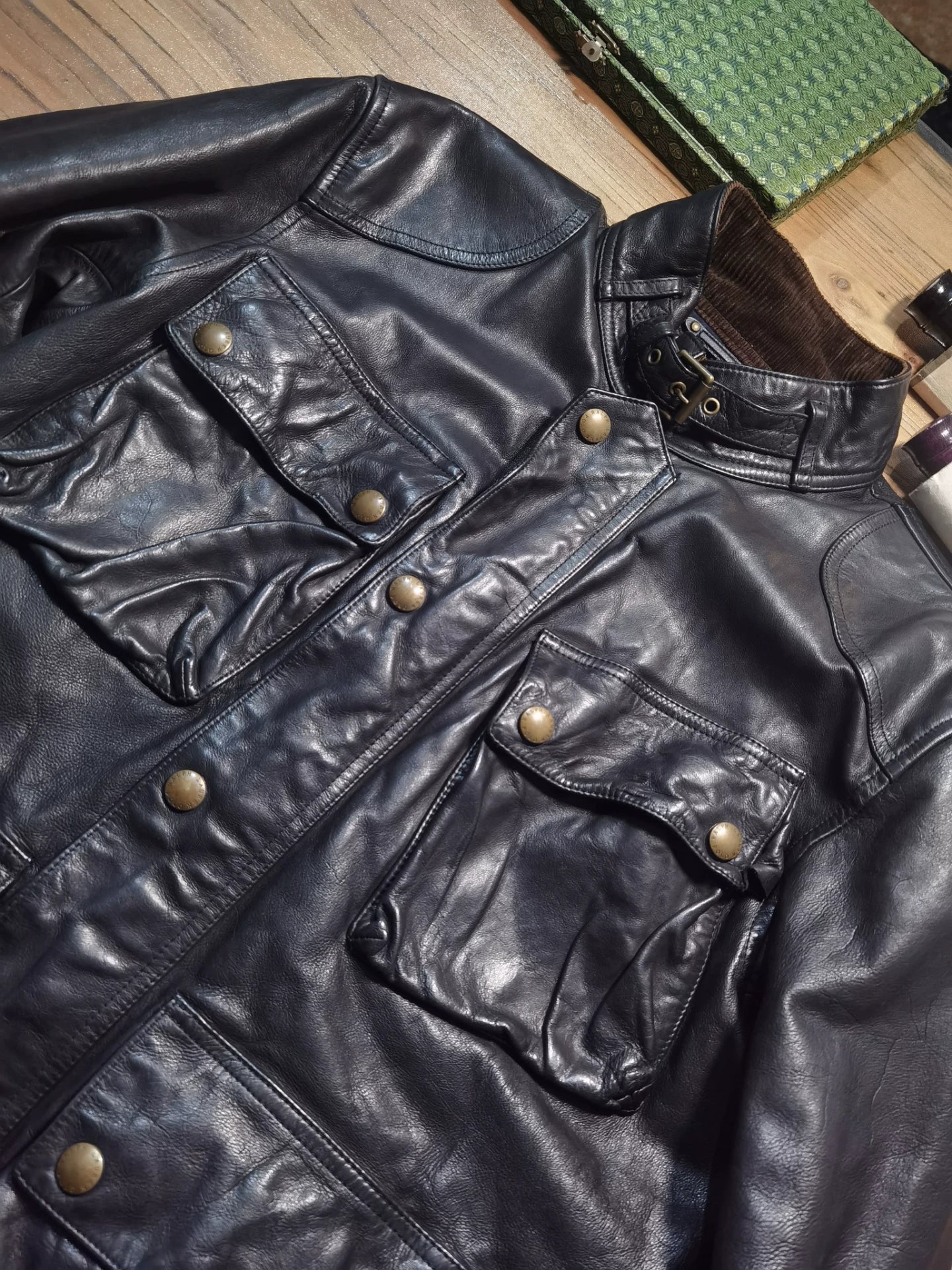 Ralph Lauren Four-Pocket Leather Field Jacket