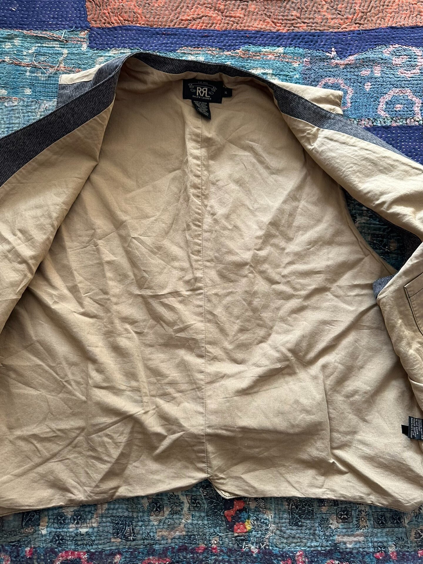 rrl salt and pepper vest in xl