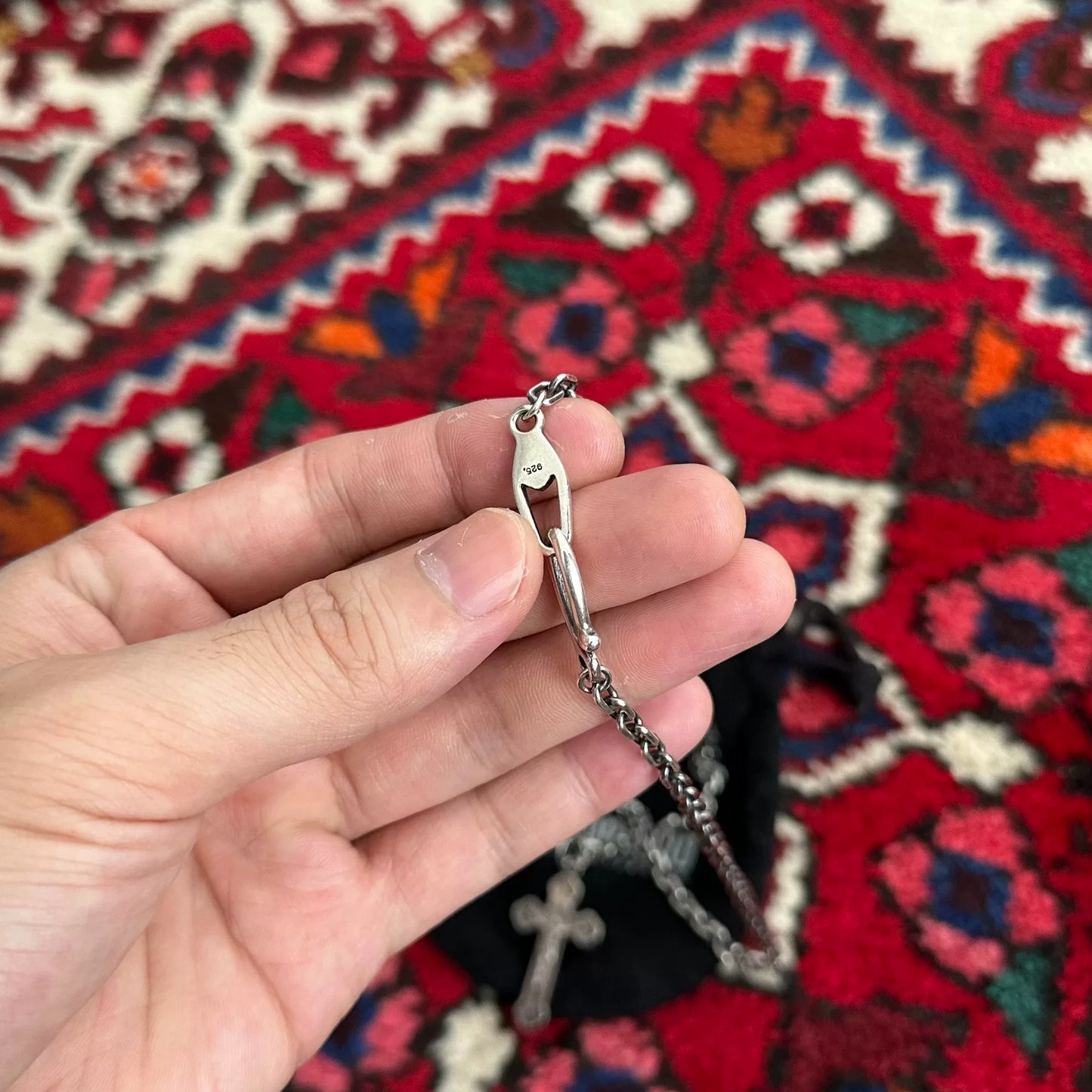 neighborhood silver cross necklace set