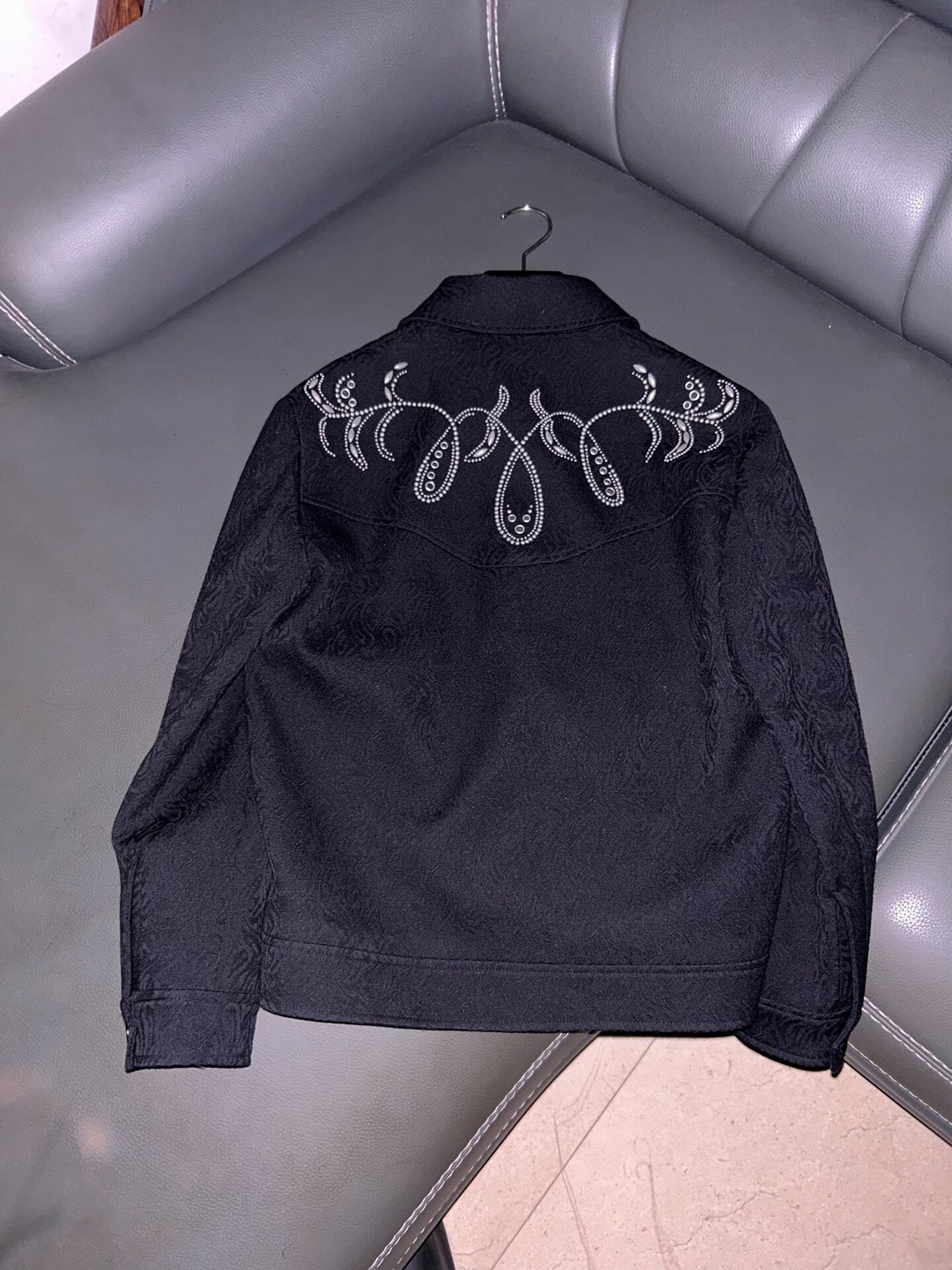 saint laurent embroidered wool jacket