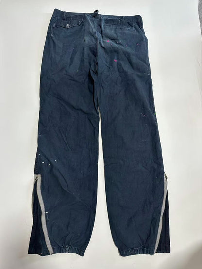 vintage pants with splatter paint design