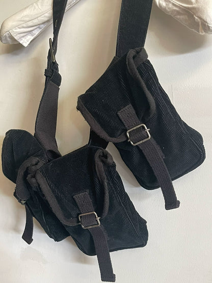 corduroy utility belt bag by jean paul gaultier