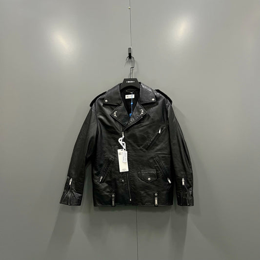 Saint Laurent Black Leather Biker Jacket