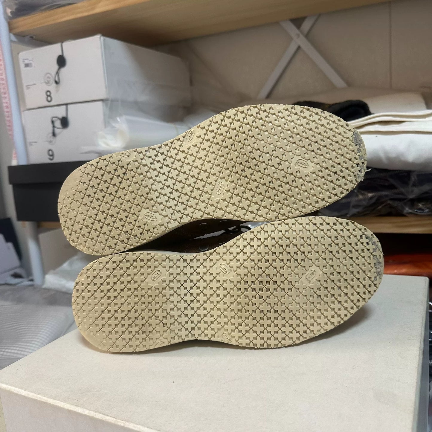 visvim camel boots with perfect leather condition