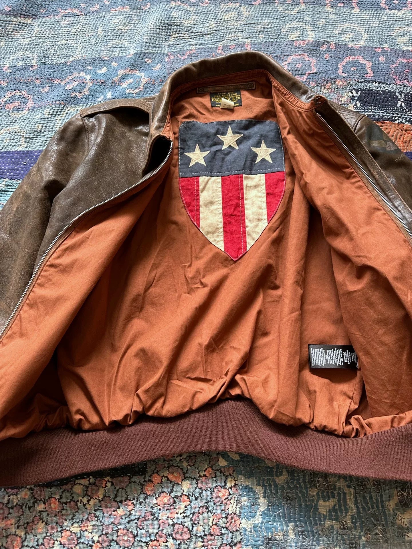 rrl a2 vintage leather jacket