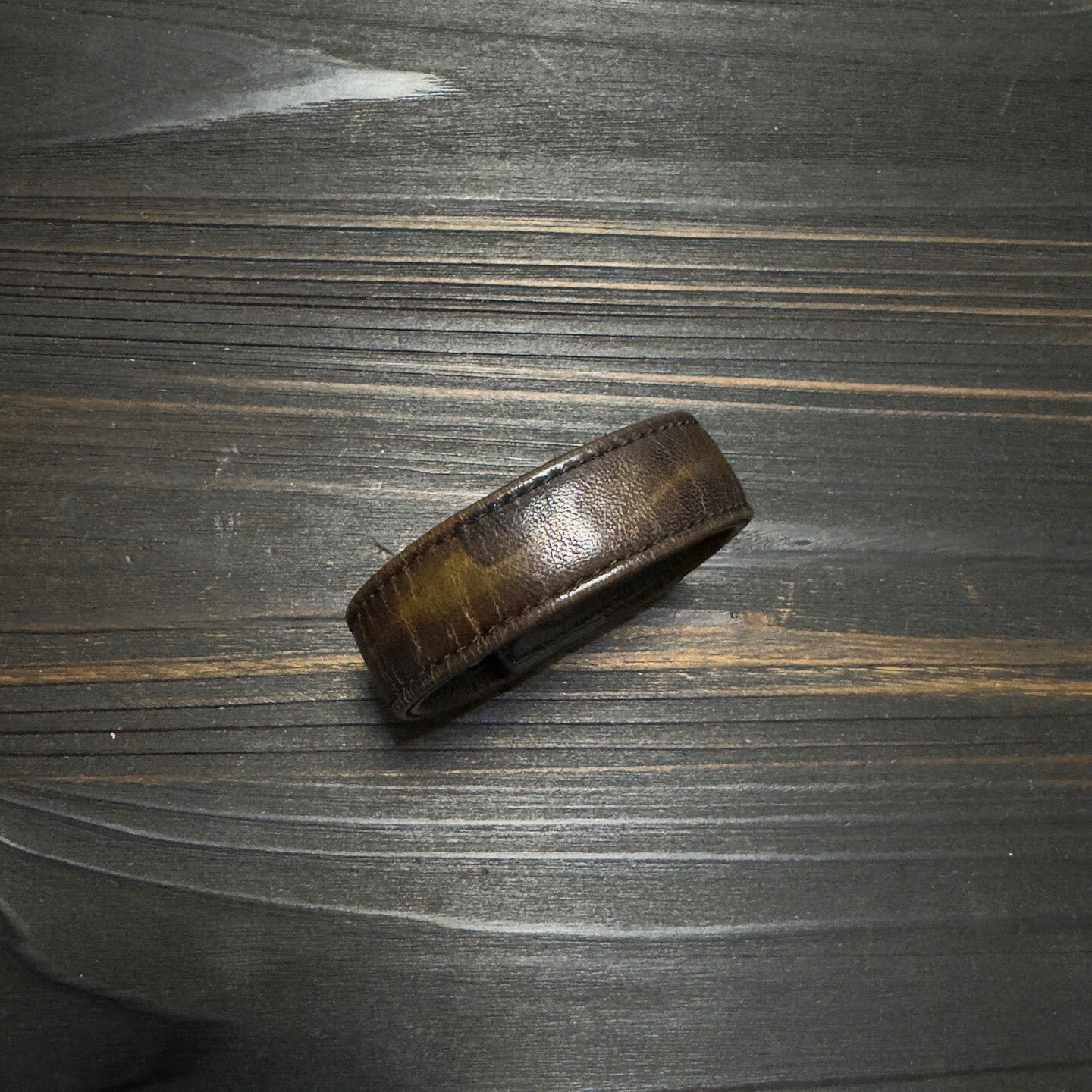 Chrome Hearts 925 Silver Camo Leather Bracelet