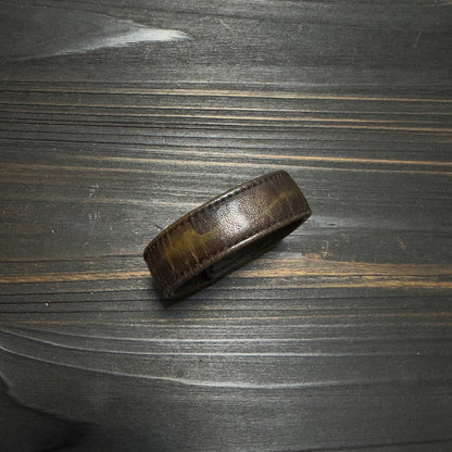 Chrome Hearts 925 Silver Camo Leather Bracelet