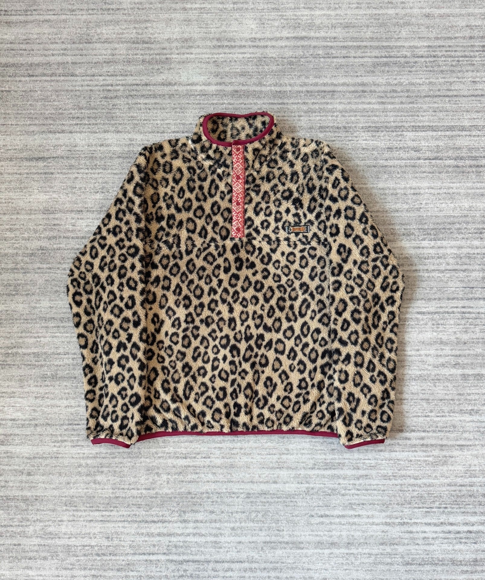 leopard fleece blouson jacket by kapital