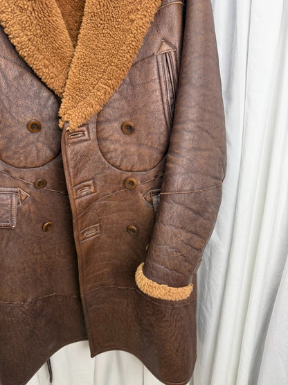 DOUBLE RL Shearling Farmer Coat
