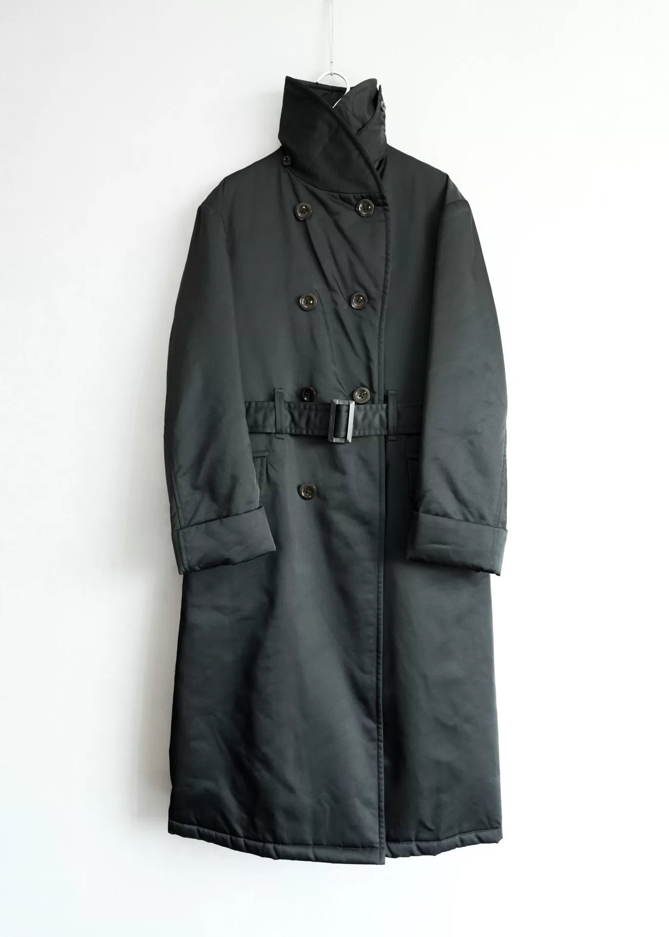 Yohji Yamamoto Black Overcoat with High Collar