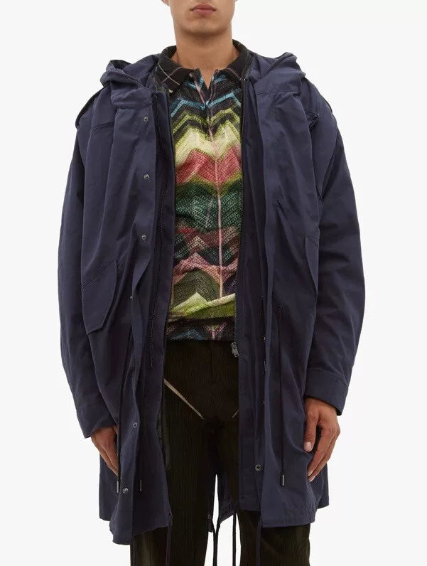 Y/PROJECT Oversized Parka Coat in Black