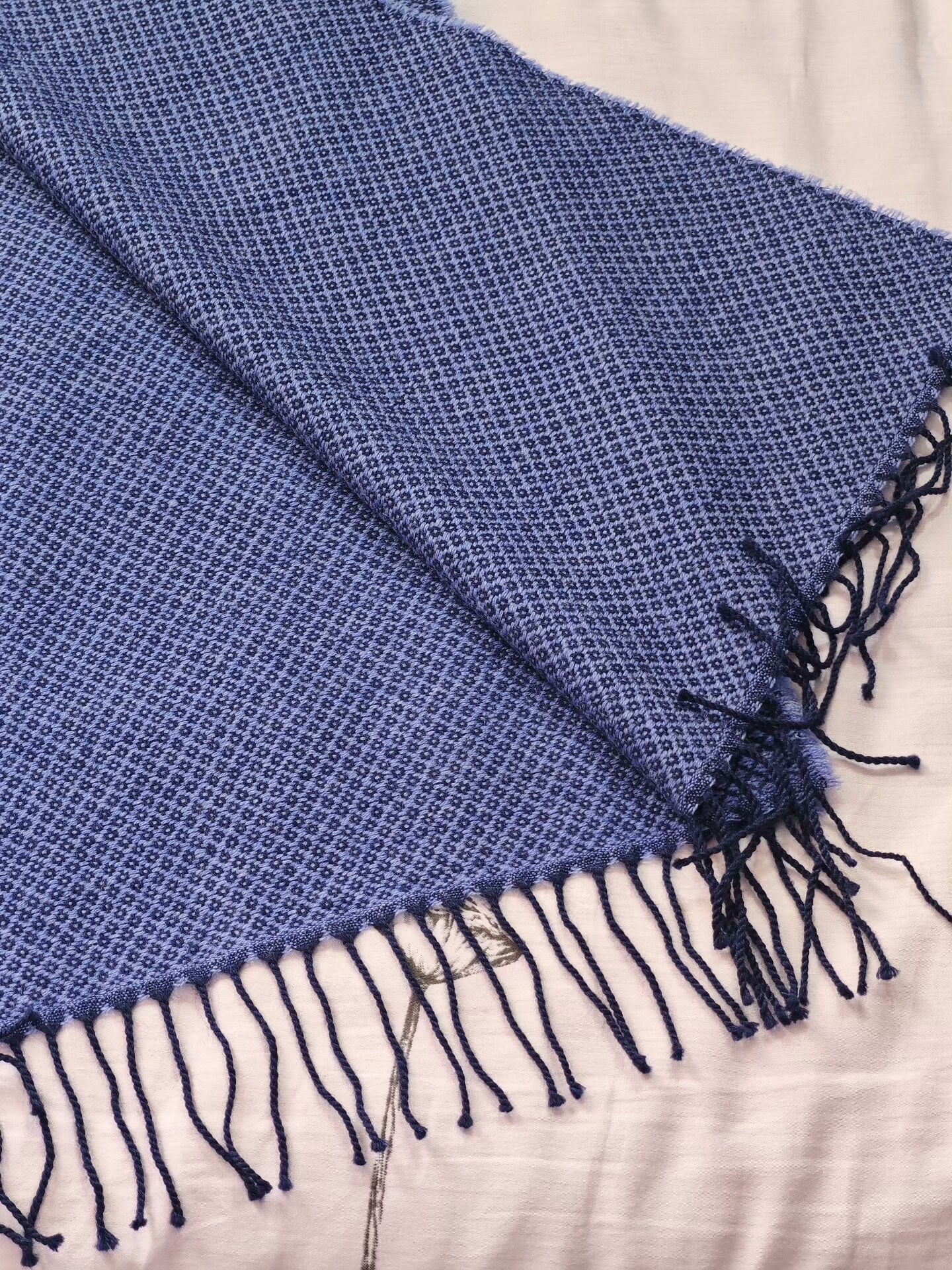 Zegna Wool Scarf in Blue Tones