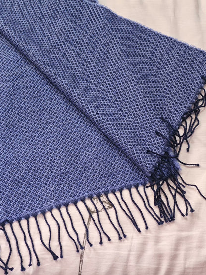 Zegna Wool Scarf in Blue Tones