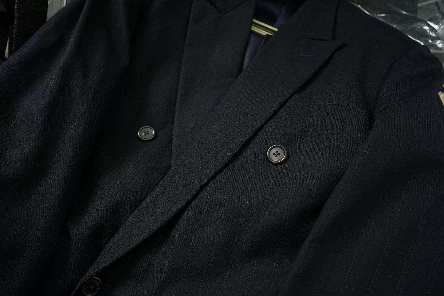 Yohji Yamamoto Double-Breasted Textured Oversized Suit