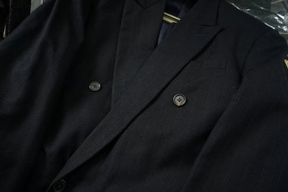 Yohji Yamamoto Double-Breasted Textured Oversized Suit
