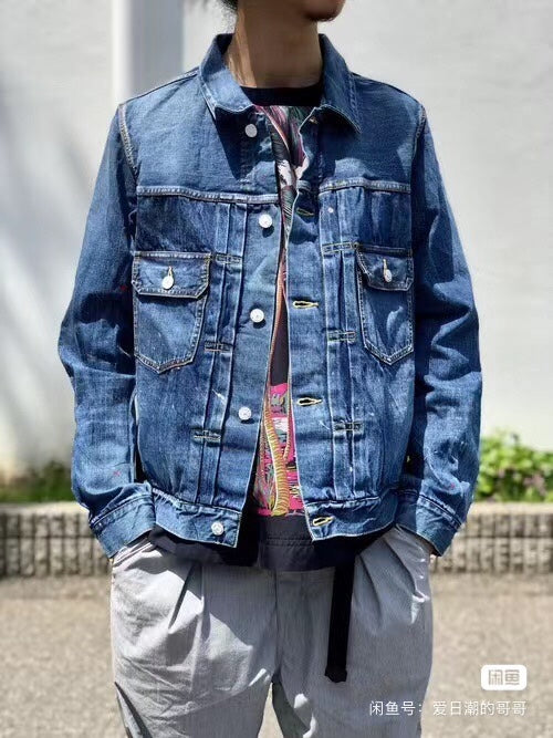 visvim 101 JKT Dry Damaged Denim Jacket
