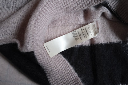 Rick Owens Colorblock Mohair Wool Sweater