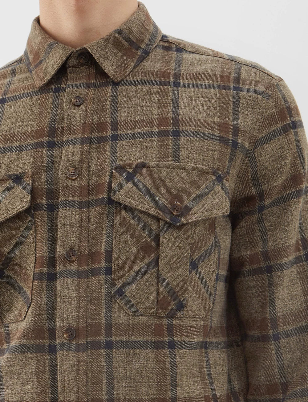checked cotton-flannel shirt by nili lotan
