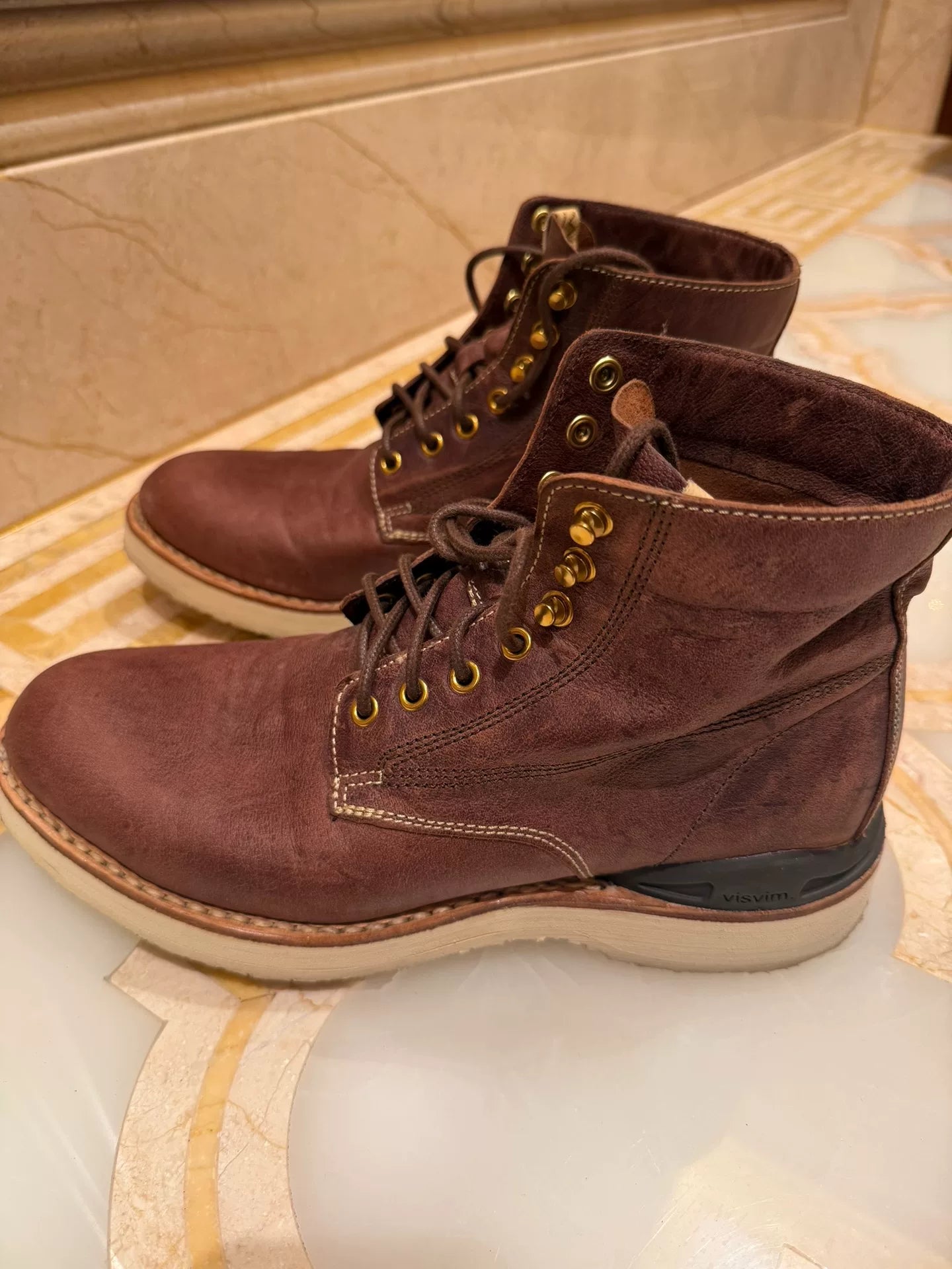 visvim virgil boots folk kngr dk brown