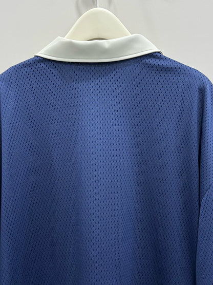 printed knit short-sleeve polo shirt