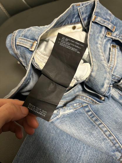 Saint Laurent Light Blue Distressed Jeans