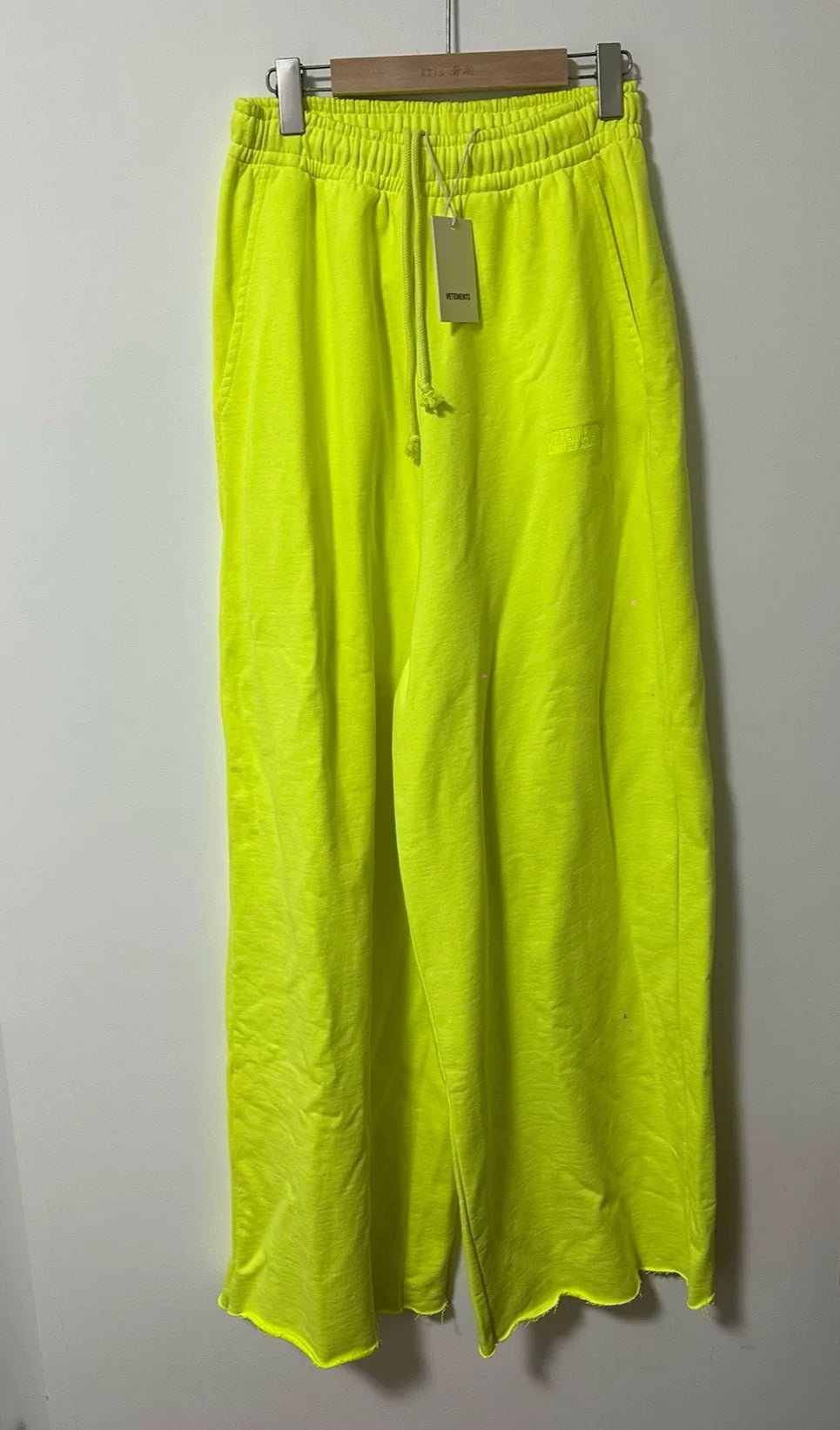 neon green baggy sports pants