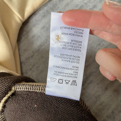 cactus jack brown long sleeve polo sweatshirt