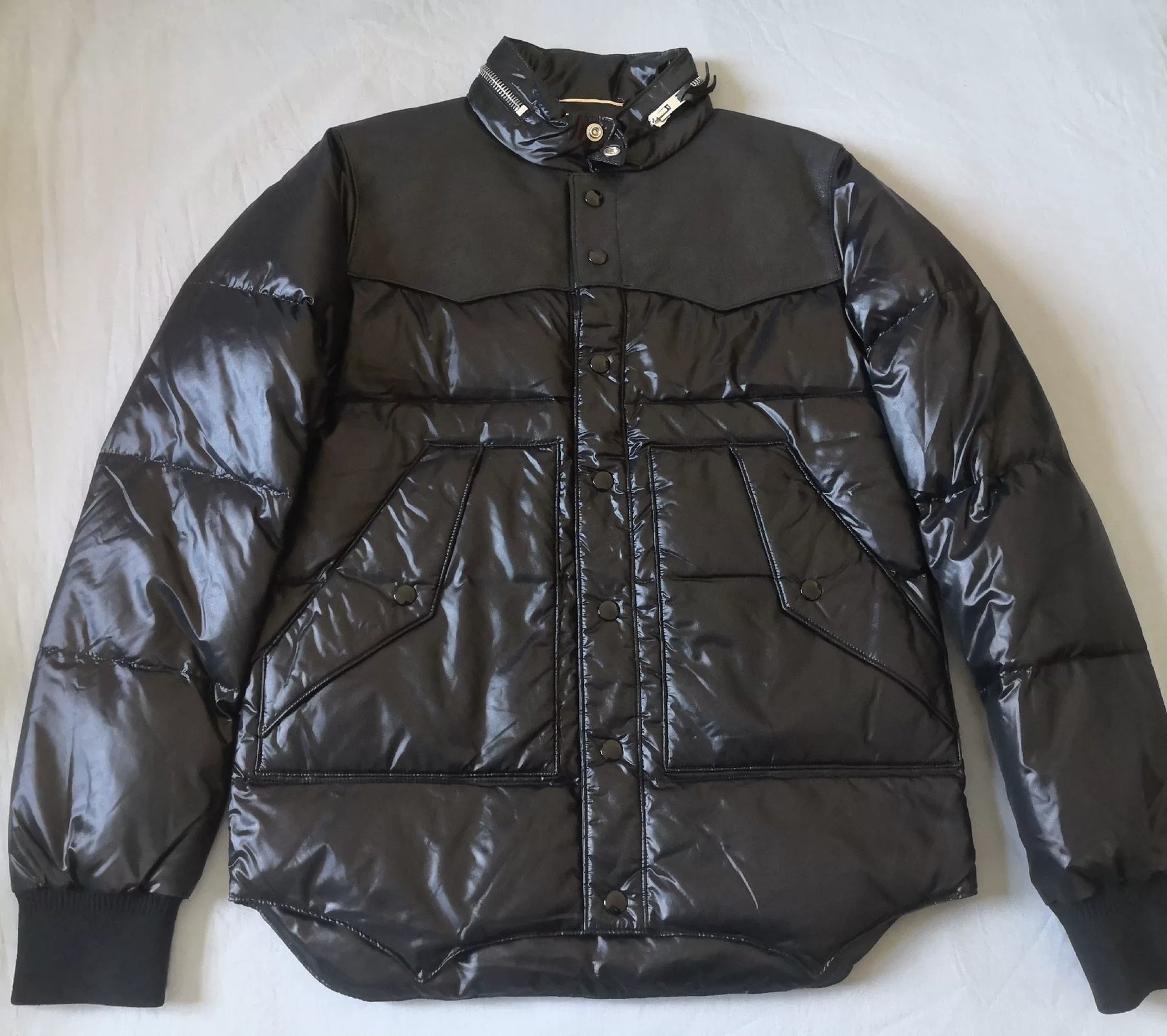 Saint Laurent Black Shiny Puffer Jacket