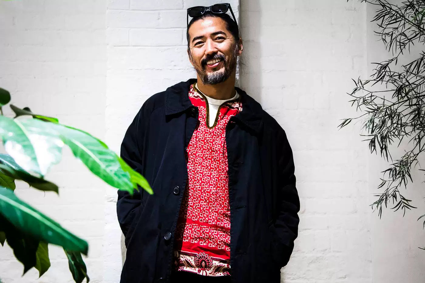 visvim magasin coat in black wool