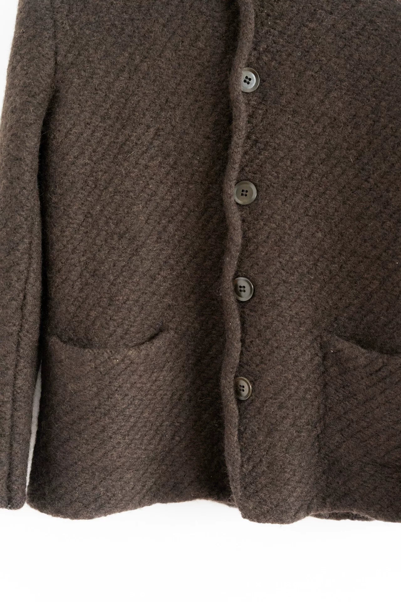 yohji yamamoto black wool knit jacket