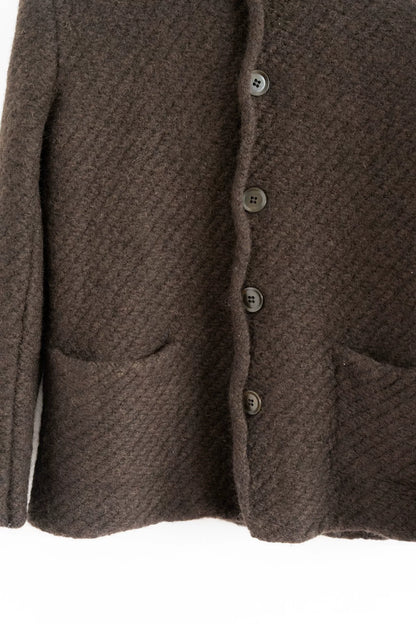 yohji yamamoto black wool knit jacket