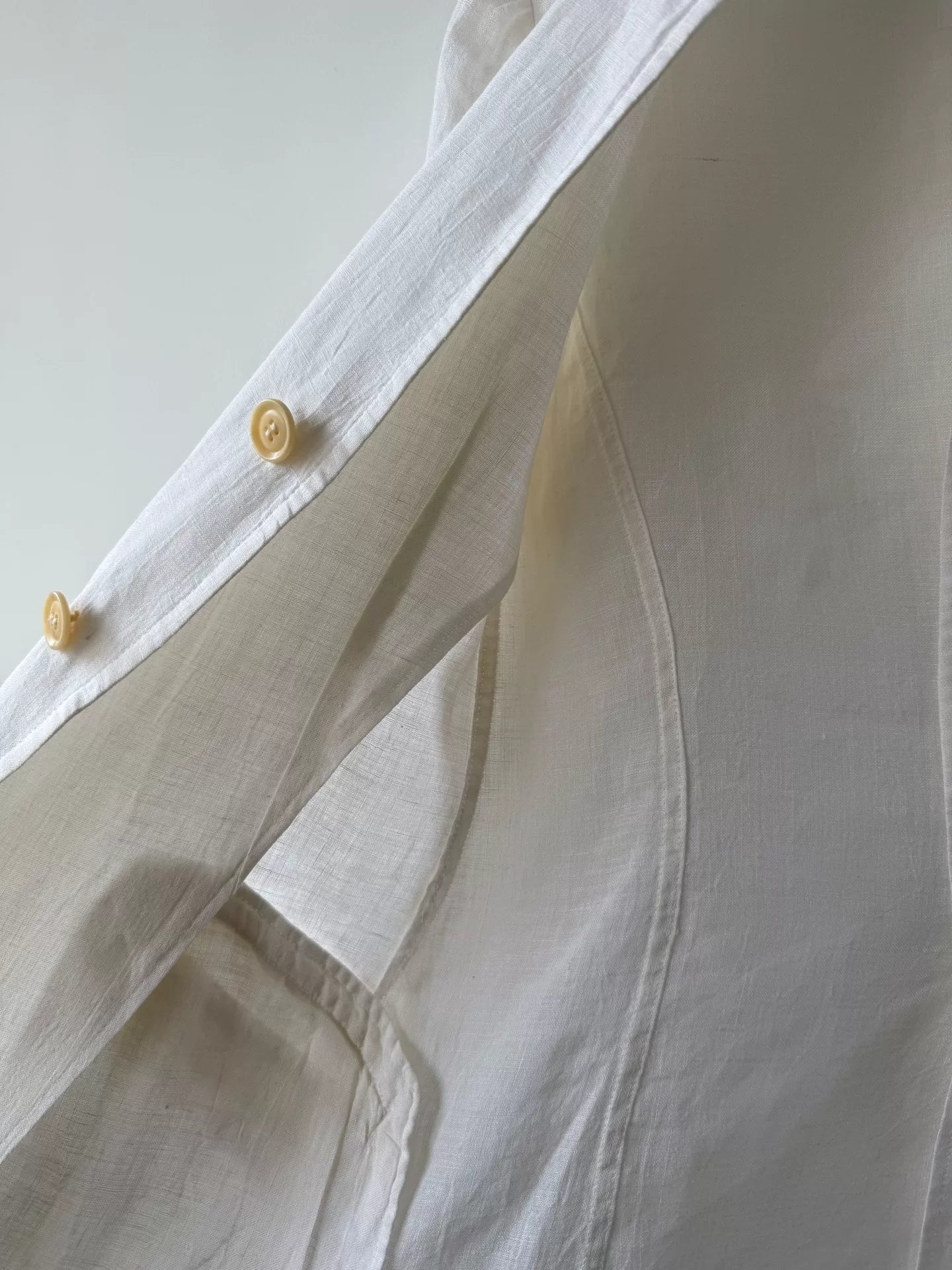 minimalist white linen suit jacket