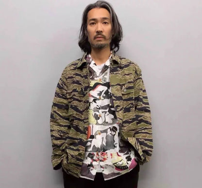 wacko maria camouflage tiger head jacket