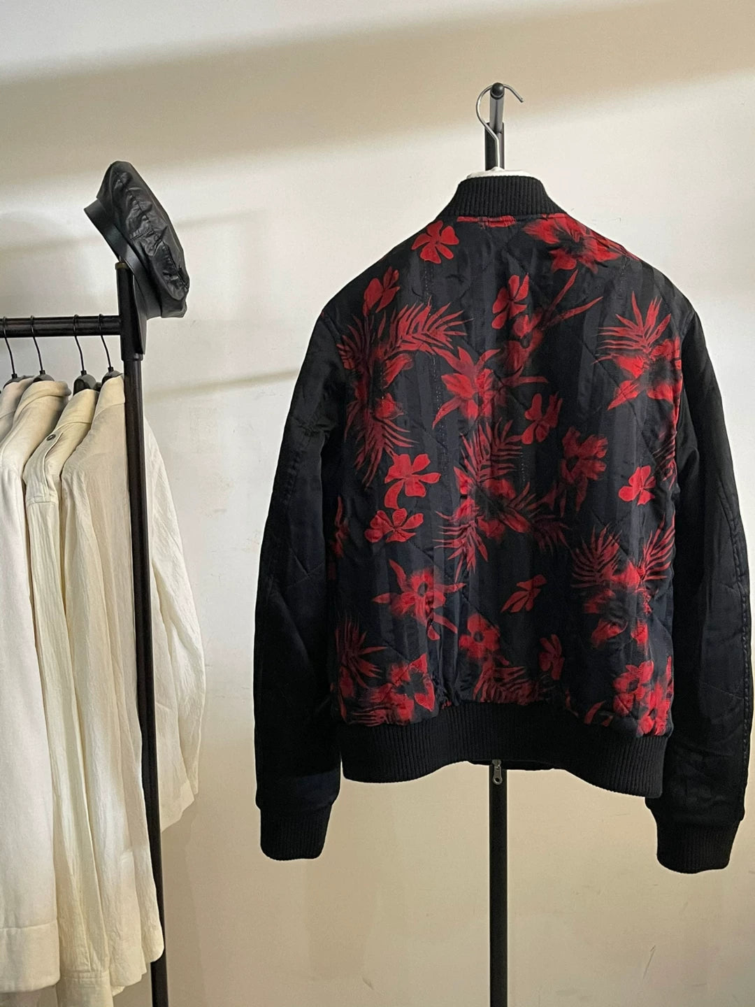 dries van noten floral embroidery bomber jacket