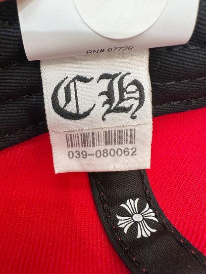chrome hearts red heart embroidery baseball cap