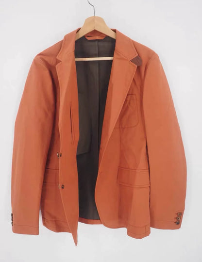rare old gucci orange cotton blazer
