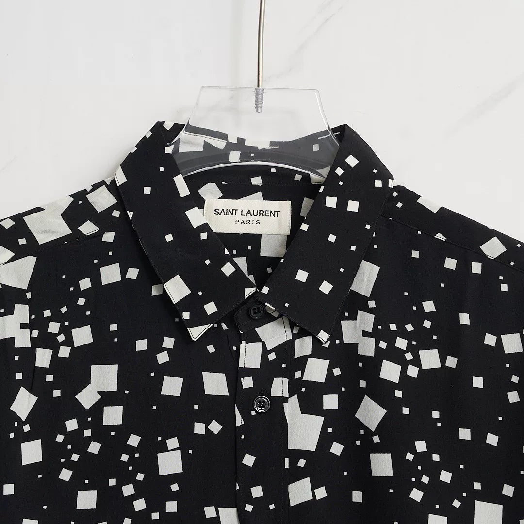 Saint Laurent Men's Square Collar Shirt