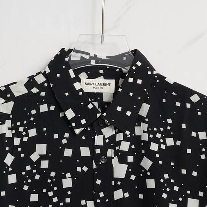 Saint Laurent Men's Square Collar Shirt