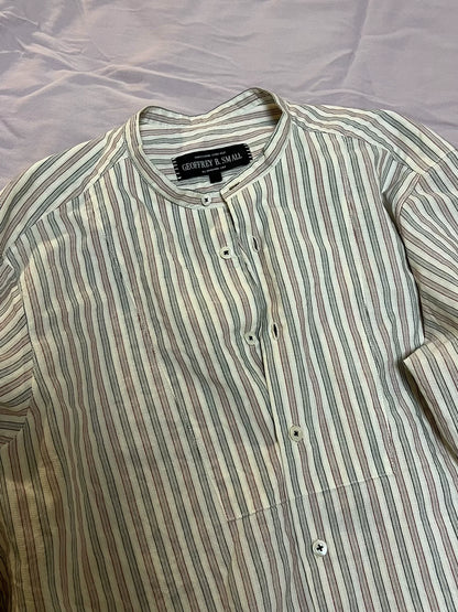 Geoffrey B.Small Red White Blue Striped Shirt