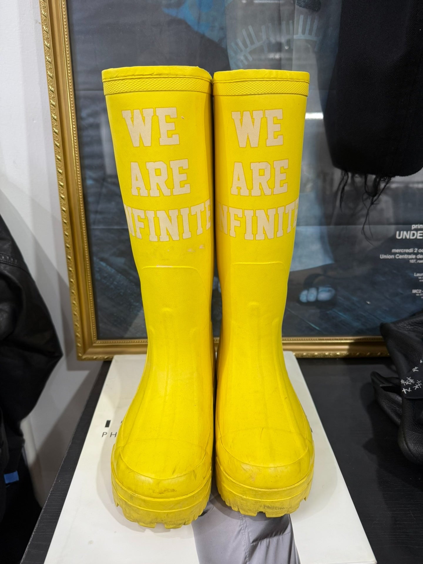 undercover we are infinite rain boots