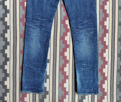 fdmtl skinny fit straight jeans vintage style