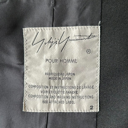 yamamoto black suit jacket with pleats