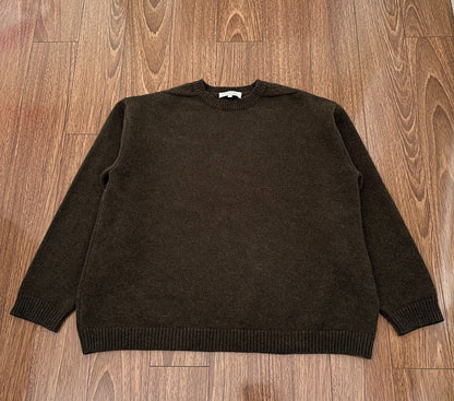 studio nicholson guernsey jumper in dark brown