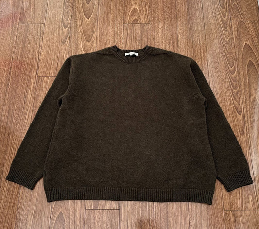 studio nicholson guernsey jumper in dark brown