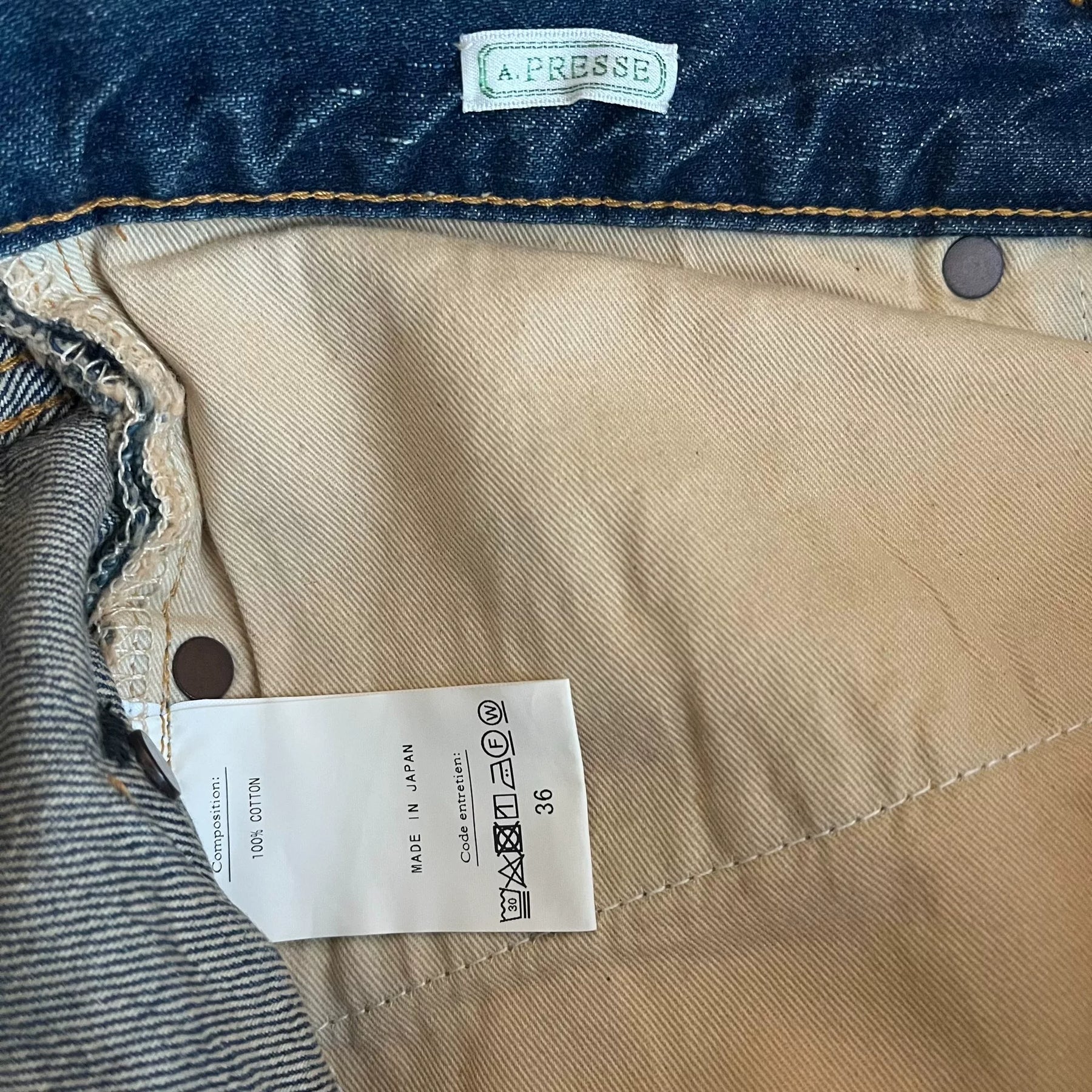 Presse Washed Denim Wide Pants