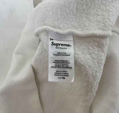 supreme x wtaps hooded sweatshirt in white