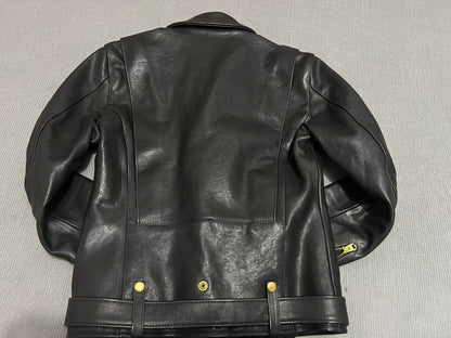 Custom Cowhide Leather Biker Jacket