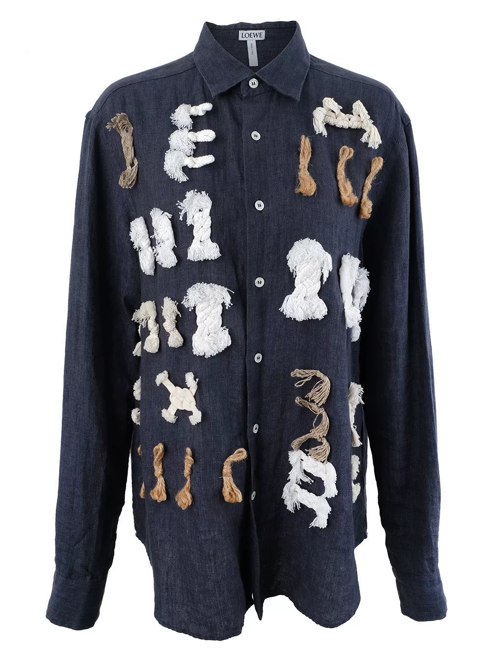 LOEWE Denim Long Coat with Charms